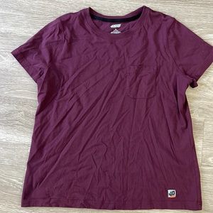 Duluth Trading 40 Grit Womens Tee w/pocket XL Purple